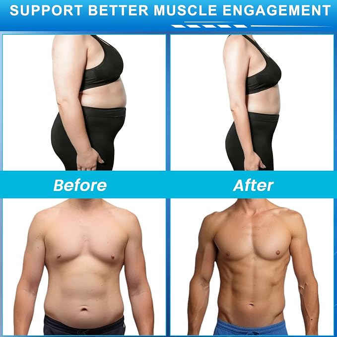 ABS Stimulator Muscle Toner EMS Muscle Stimulator Machine for Abdomen/Arms/Legs Electrode (3packs)