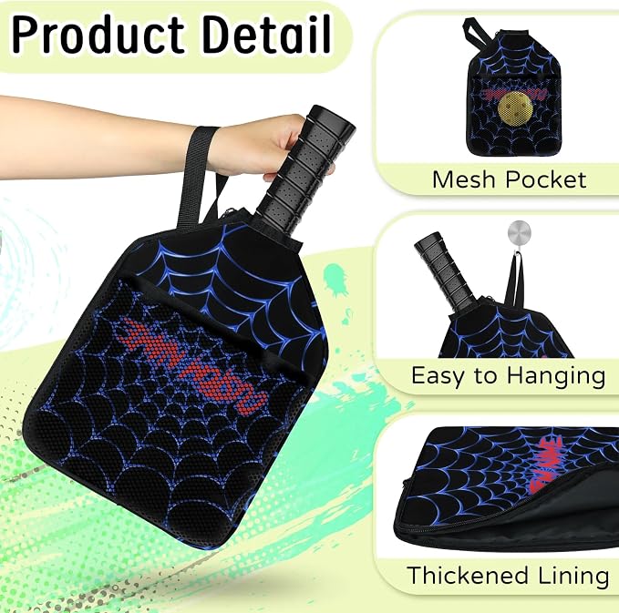 Personalized Pickleball Paddle Cover, Robust & Waterproof Custom Pickleball Paddle Case for Ultimate Protection