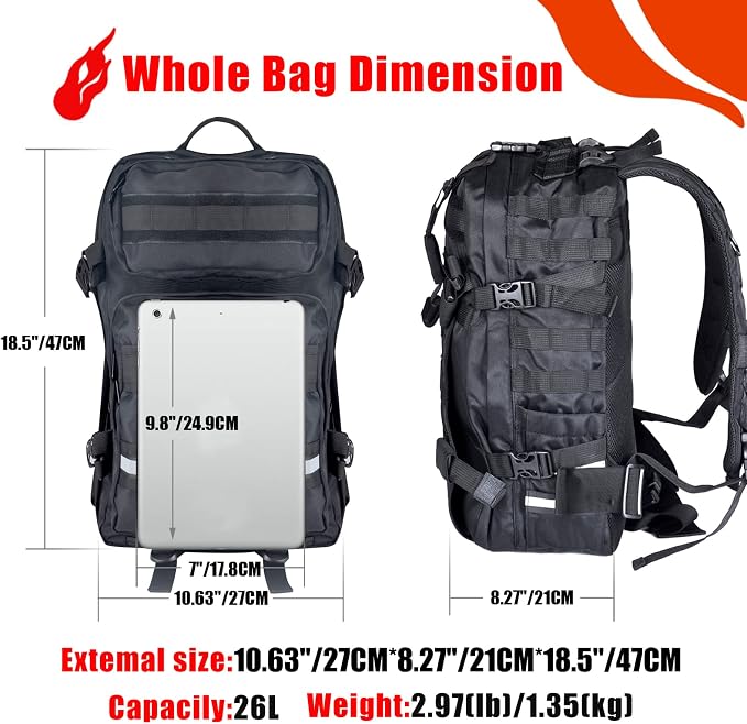 Goldfire Motorcycle Helmet Backpack Waterproof Large Capacity Hiking Backpack Military Tactical Bag Snowmobile Cycling Rechargeable Helmet Bag With USB Port