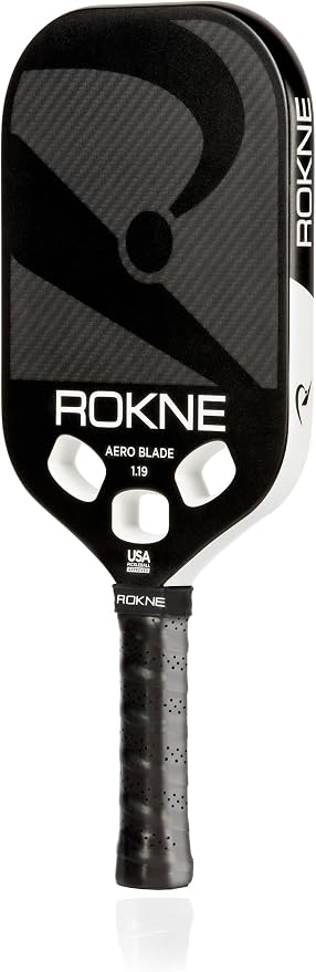 ROKNE Aero Blade 1.19 Pickleball Paddle | USAPA Approved 3K Carbon Fiber Pickleball Paddles | Custom Face Weighting & Foam Injected Mono-Frame | ProGrit Texture for Max Spin & Power | Pro Series