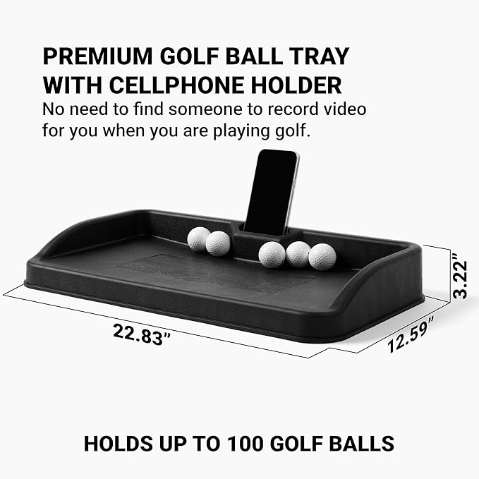 SkyTrak Molded Rubber Tray for Golf Balls - Commercial Quality Golf Ball Tray Designed for Simulators