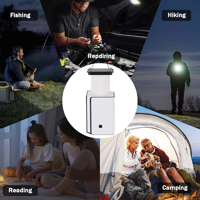 2Pack Solar LED Rechargeable Emergency Camping Lantern,White Solar Rechargeable,Rechargeable Type C,Emergency Lights Hand-Crank Power Generation,Phone Power Supply Function,flashlights