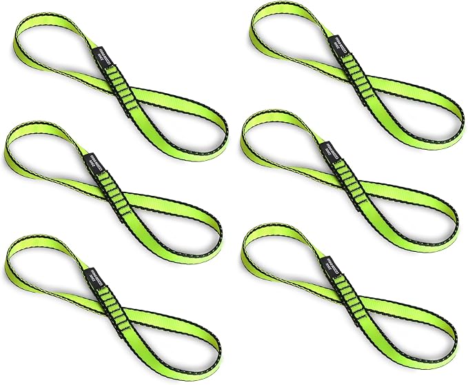 18MM Nylon Climbing Sling Runner - 23KN CE2008/EN566 Certified Outdoor Climbing Webbing for Rock Climbing, Rappelling, Mountaineering, Swing Gear, Outdoor Adventures & Emergency Anchoring