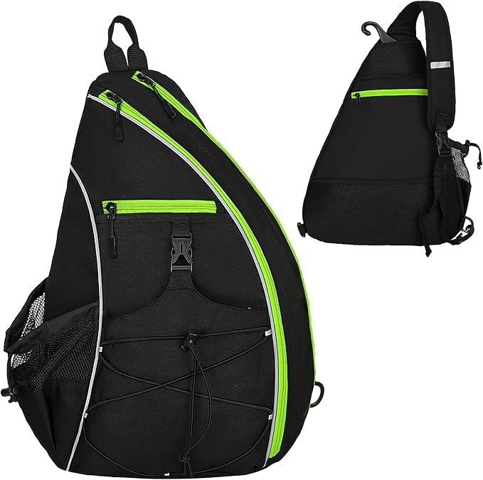 Goloni Pickleball Sling Bag for Men Women, Lightweight Pickleball Backpack with Fence Hook