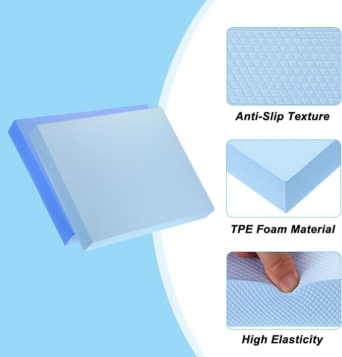 PATIKIL Balance Pad, Non-Slip TPE Foam Pad Cushion Exercise Yoga Mat Knee Pads for Fitness Stability Core Training Stretching