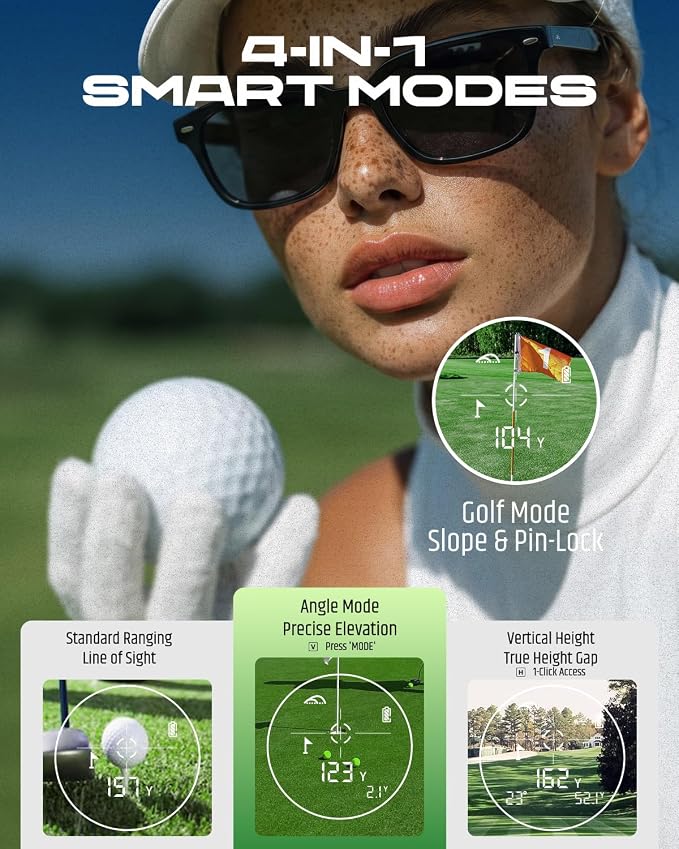 Range Finder Golf 1700 Yards - Golf Rangefinder with Slope, Magnetic Stripe - 6.5X Magnification, Flag Pole Locking Vibration - 0.5 Yard Accuracy Golf Laser Rangefinder, Rechargeable Range Finders