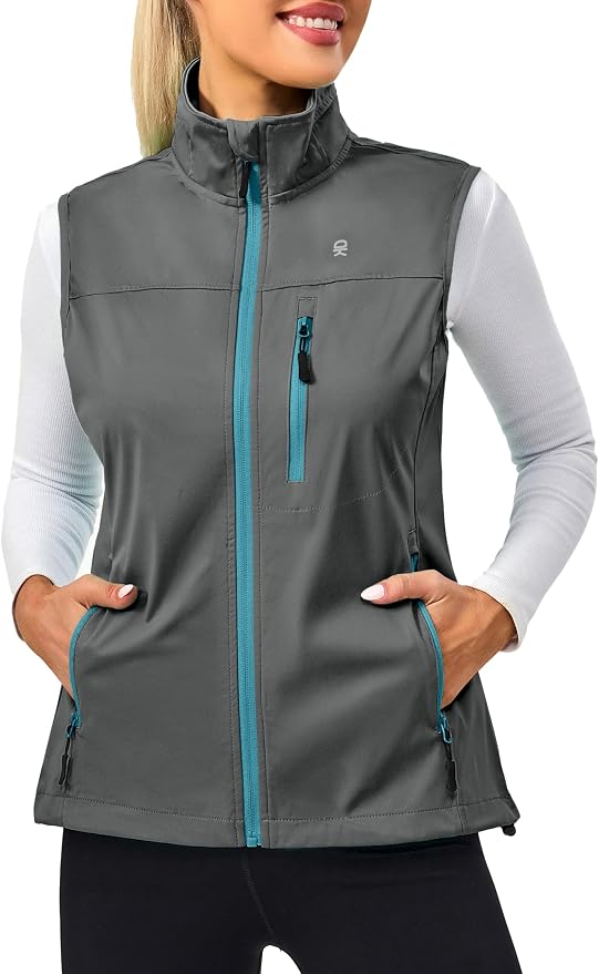 Little Donkey Andy Lightweight Cycling Vest Windproof Sleeveless Jacket for Women Water-Repellent Stretch Vest for Running