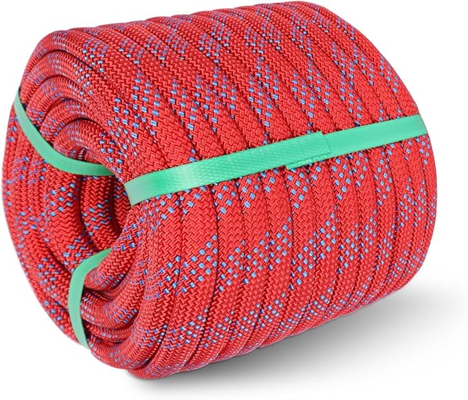 Arborist Climbing Rope (1/2in X 100ft) 48 Strands Polyester for Pulling Swing Climbing