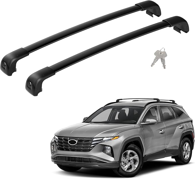 Lockable 300LBS Roof Rack Cross Bars Compatible with Hyundai Tucson 2016-2026 SE/SEL/N Line/Limited, Aluminum Crossbars Cargo Racks Rooftop Luggage Canoe Kayak Camping Gear Bike Carrier Rack