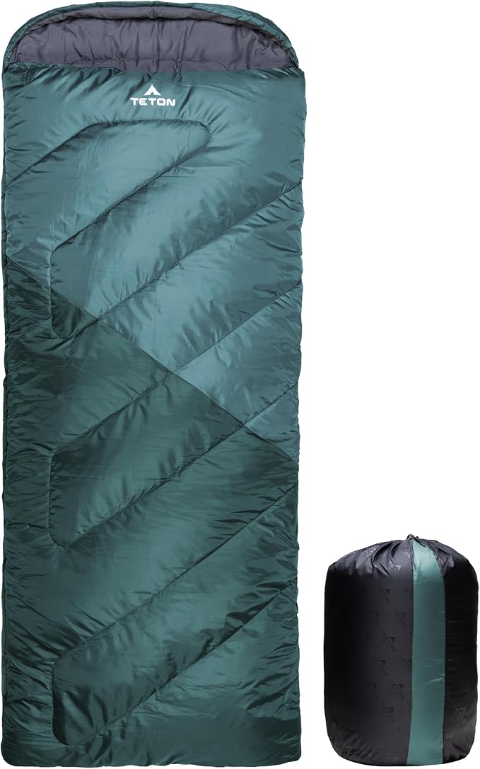 Teton Celsius XXL Sleeping Bag, Cold Weather Sleeping Bags for Adults and Kids, Camping Made Easy and Warm. Compression Sack Included