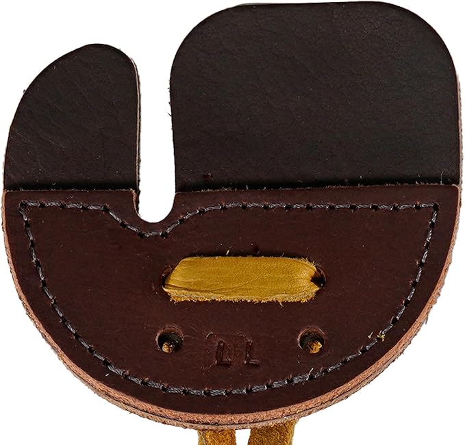 Hornet Split Finger Bison Leather Tab – Handmade in USA for Traditional Archery – Available in Medium & Large – Left & Right Hand