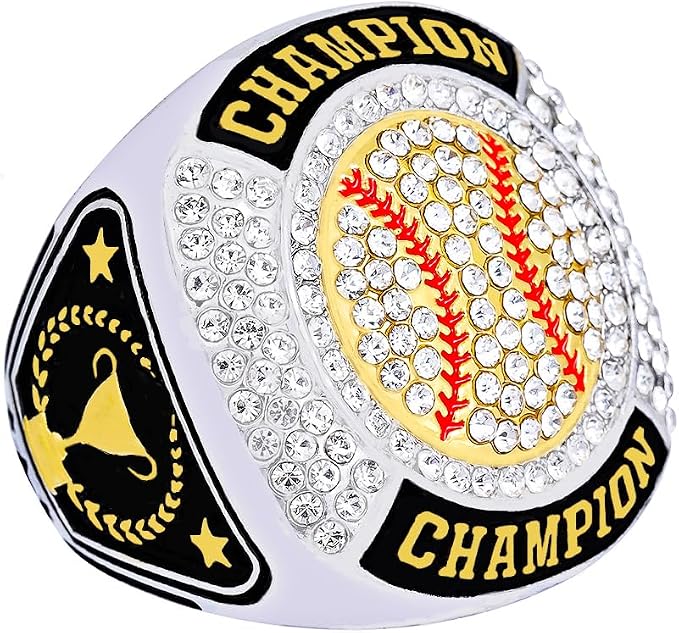 Size 7-14 Softball Baseball Championship Rings Basebll Ring Trophy Sport Ball Award Gift Winner Tournament Team