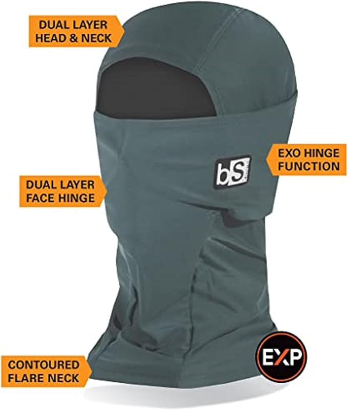 BLACKSTRAP Expedition Hood Balaclava Face Mask – Dual Layer, Breathable, Moisture-Wicking, and Helmet-Compatible