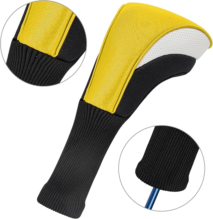 Wood Headcover Golf Club Covers Driver Headcovers Nylon Head Covers Designed to Fit All Woods - 3/4/5/6 Pack/Set Golf Accessories Suitable for Men and Women