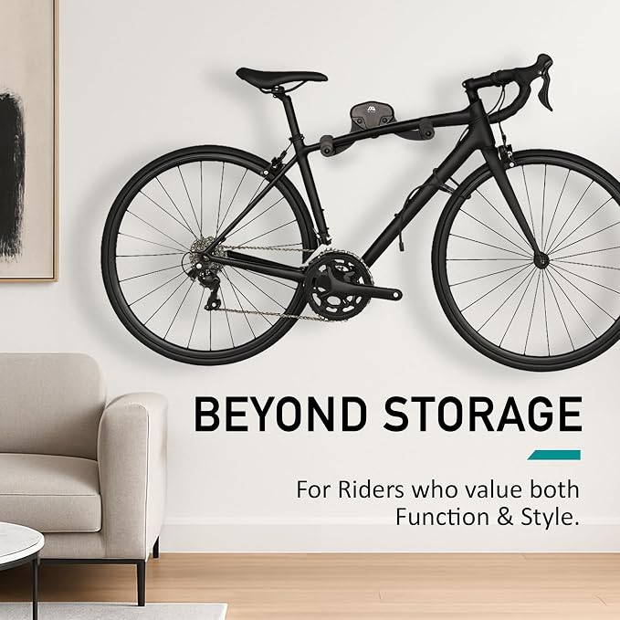Buffalo Bike Wall Mount Rack – Adjustable Heavy-Duty Horizontal Indoor Hanger for Road, Mountain & Hybrid Bikes up to 48.5 lbs / 22 kg, Space-Saving Garage & Apartment Storage (2 Pack)