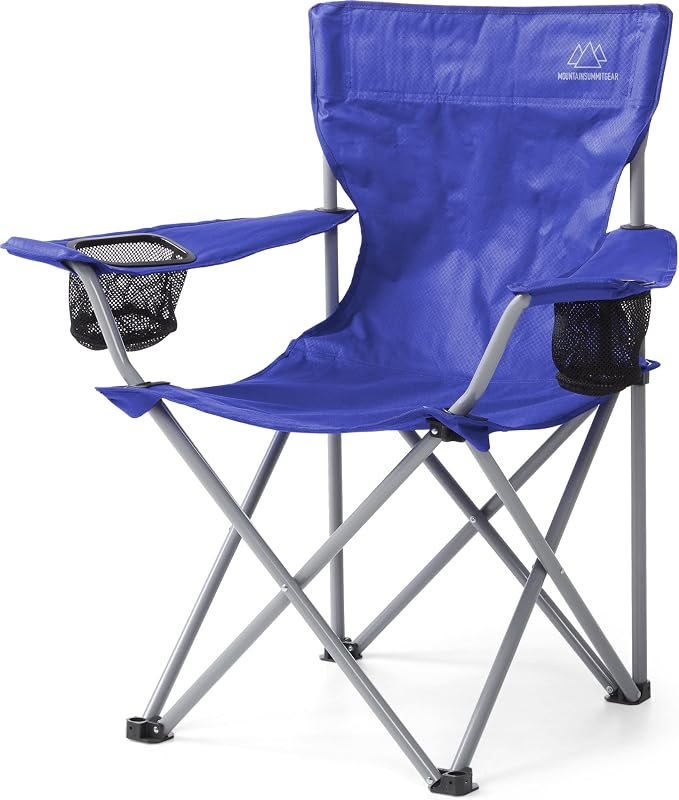 MOUNTAIN SUMMIT GEAR Anytime Chair for Camping, Sports, and The Outdoors w/Carry Bag, Camping Chairs for Adults, Folding Chair for Outside, (by Caddis Sports)
