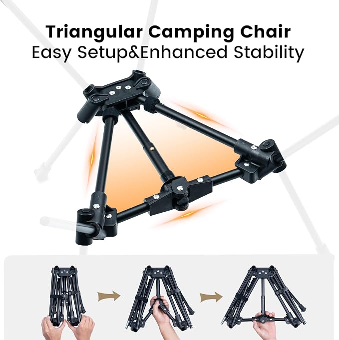 ONETIGRIS Tigerblade Camping Chair, Lightweight Folding Backpacking Hiking Chair, Compact Portable 330 lbs Capacity