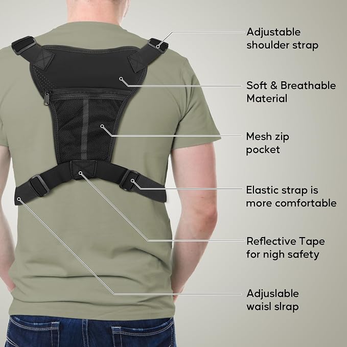 Sports Chest Holster Bag EDC Pouch Bag IFAK Chest Pack for Running