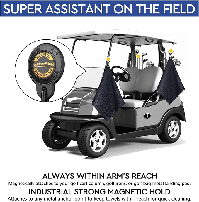 Water Telescopic Golf Ball Retriever and Magnetic Clip for Golf Towel