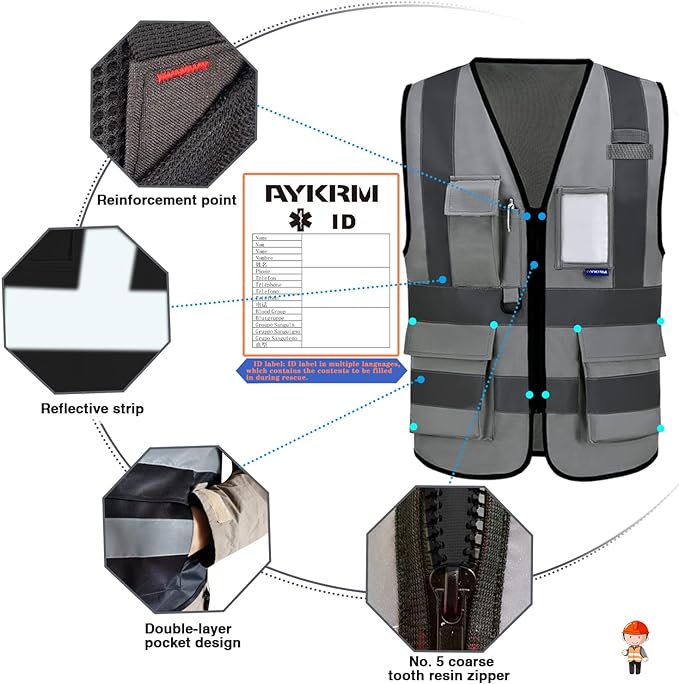 safety vest grey