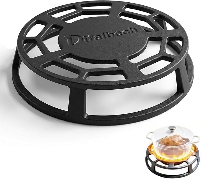 9.45 Inch Heat Diffuser for Gas Stove,Stove Top Simmer Plate for Kitchen Slow Cooking,Cast Iron Flame Tamer Prevent Burning Heat Diffuser & Temperature Control.