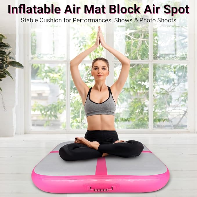 Air Mat Tumble Track, Gymnastics Mats Tumbling Track with Electric Air Pump for Home Use Cheerleading Training Kids Gym Yoga