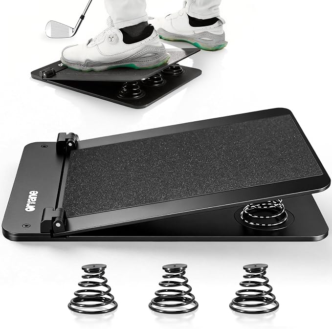 Golf Pressure Plate Training Aid, Adjustable Weight Shift Balance Board, Boost Swing Speed, Power & Consistency, Golf Swing Tempo Training Tool, Indoor/Outdoor Practice & Golf Training Aids