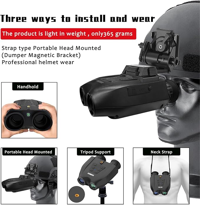 Night Vision Goggles for Adults, 4K HD Infrared Binoculars with 1312FT Viewing Range, Digital Night Vision with 32GB SD Card - for Hunting, Camping, Wildlife Observation