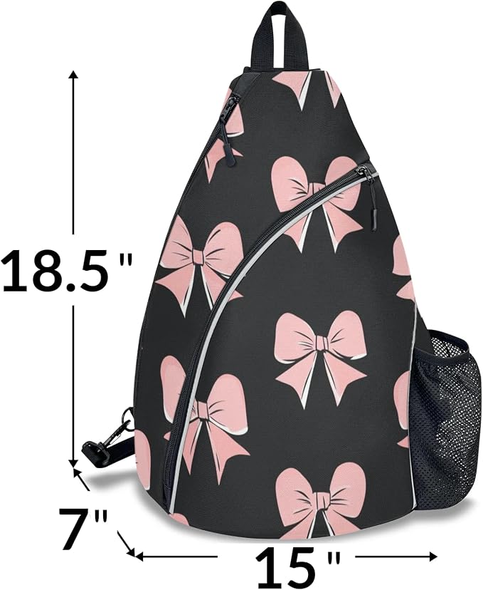 Pickleball Bag for Women Men Adjustable Crossbody Sling Backpack Hold Paddle Accessories