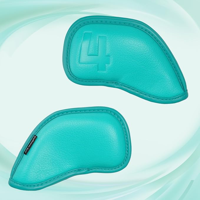 Craftsman Golf Embossed No. Black Cyan Golf Club Iron Headcovers Set for Ping Callaway Mizuno Taylomade Etc.