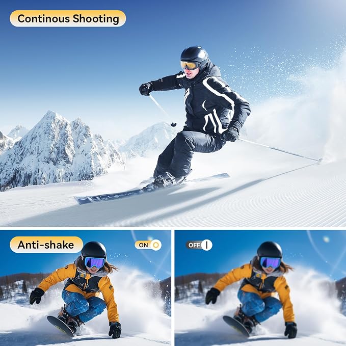 Underwater Camera, 2.7K 56MP 33FT Waterproof Digital Camera with 6X Optical Zoom & 4X Digital Zoom 2.8" IPS Screen, Ideal for Snorkeling, Swimming and Outdoor Adventures with 32G Card