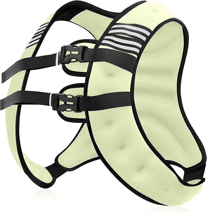 NATURELUX Weighted Vest Men or Women - 5/10/15/20/25/30lbs Weights with Reflective Stripe, Weighted Vest for Workout Equipment for Strength Training Running - Walking Weight Loss