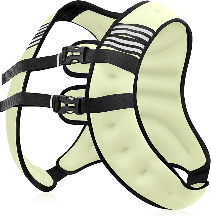 NATURELUX Weighted Vest Men or Women - 5/10/15/20/25/30lbs Weights with Reflective Stripe, Weighted Vest for Workout Equipment for Strength Training Running - Walking Weight Loss
