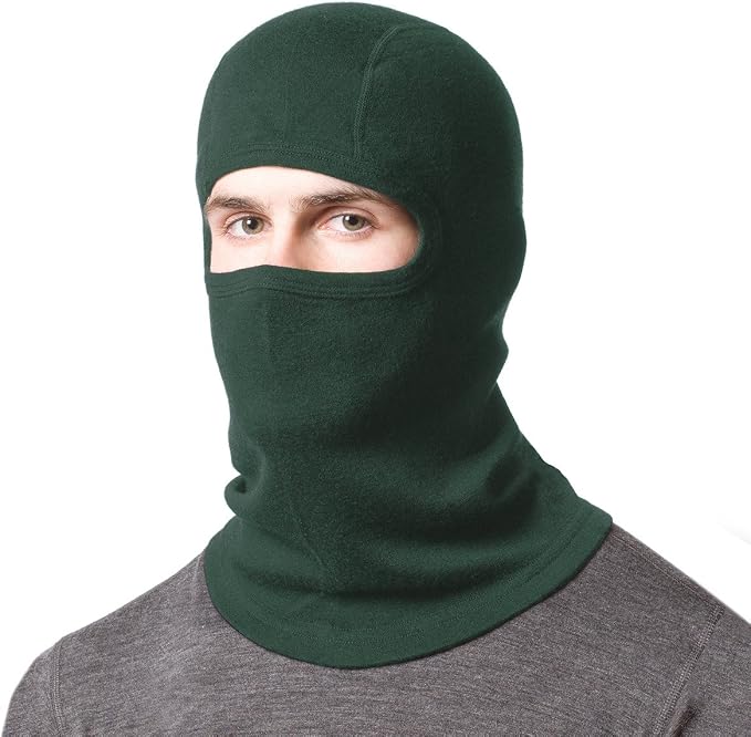 100% Merino Wool Balaclava - Winter Ski Mask - Face Mask - Cold Weather Gear