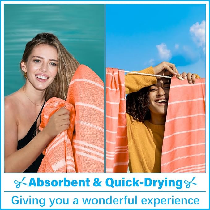 Vikumond Oversized Turkish Beach Towel Blanket XXL Cotton Sandproof Towels Boho Woven Extra Large Big Sand Free Giant Throw Blankets Huge Quilt XL Picnic Camping Necessities Cloud for Adult Gifts