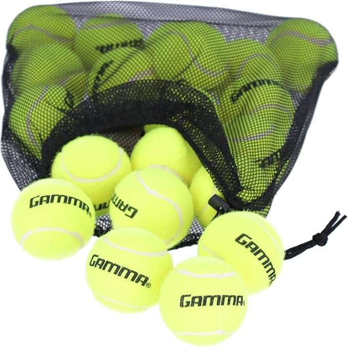 GAMMA Sports Tennis Ball Hopper Hi-Rise 75 with 20 Pack Pressureless Tennis Balls and Mesh Bag