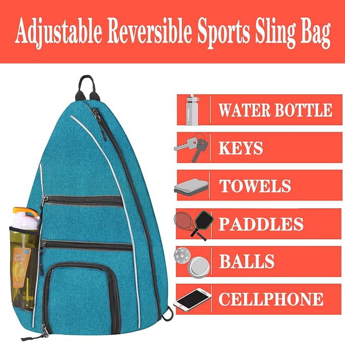 Pickleball Bag - Pickleball Bags for Women Men - Pickleball Backpack - Travel Pickleball Paddle Case, Pickle Ball Bag for Pickleball Paddle Tennis Racket, Protable Pickleball Sling Bag