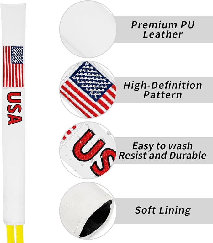 Golf Club Covers for Driver, Fairway, Hybrids - 3 Options - Golf Driver Headcover/Golf Fairway Wood Head Cover/Hybrid Headcover for Men/Women Golfer