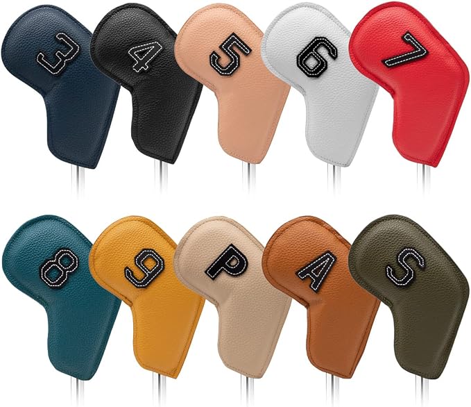 10Pcs/Set Number Golf Iron Cover Headcover Colorful Golf Iron Head Covers (3-9 APS)