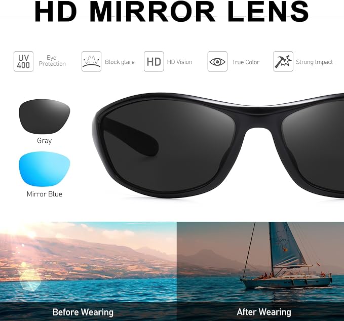LKEYE Bifocal Reading Sunglasses Men Women Sports Style Sun Reader Wrap Around Build-In UV Protection Driving glasses LK6092