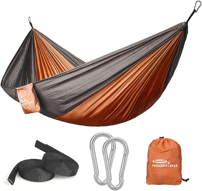 Forbidden Road Camping Hammock 400lbs Capacity Portable Hammock for Outside, Backyard, Travel, Backpacking, Beach