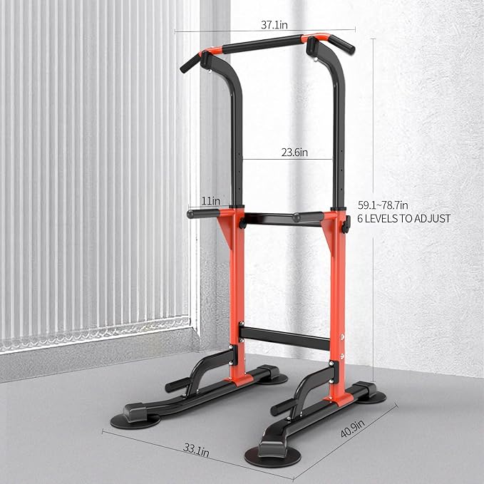 Z ZHICHI Pull-Up Dip Station Pull-Up Chin-Up Weight Capacity 350LBS