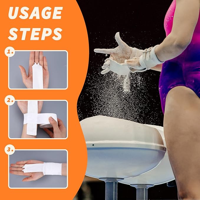 12 Pcs Gymnastics Tape Grips and 1 Roll Athletic Tape for Gymnastics Bars Reusable Athletic Grips Strong Support Wrist Ankle Knee Guards Protector Sport Training Accessories