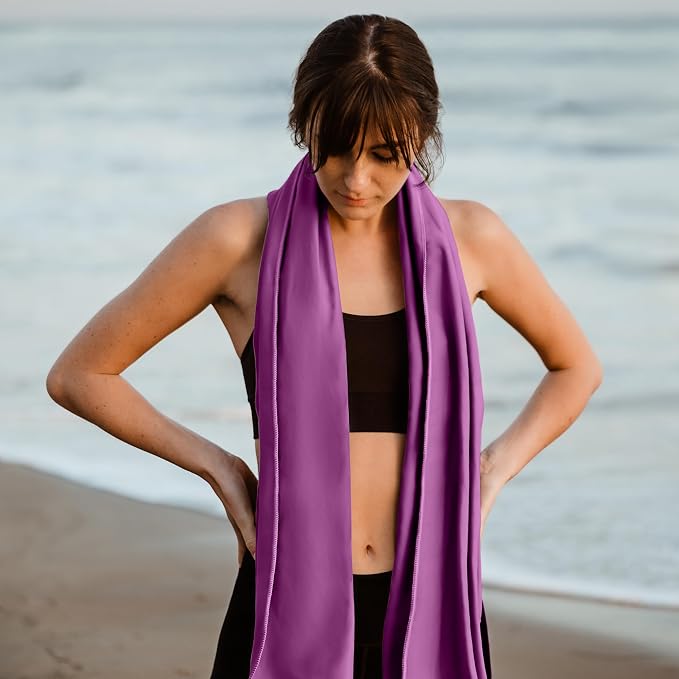 Hero Microfiber Large Beach Towel Compact for Travel (Magenta, 40" x 72")
