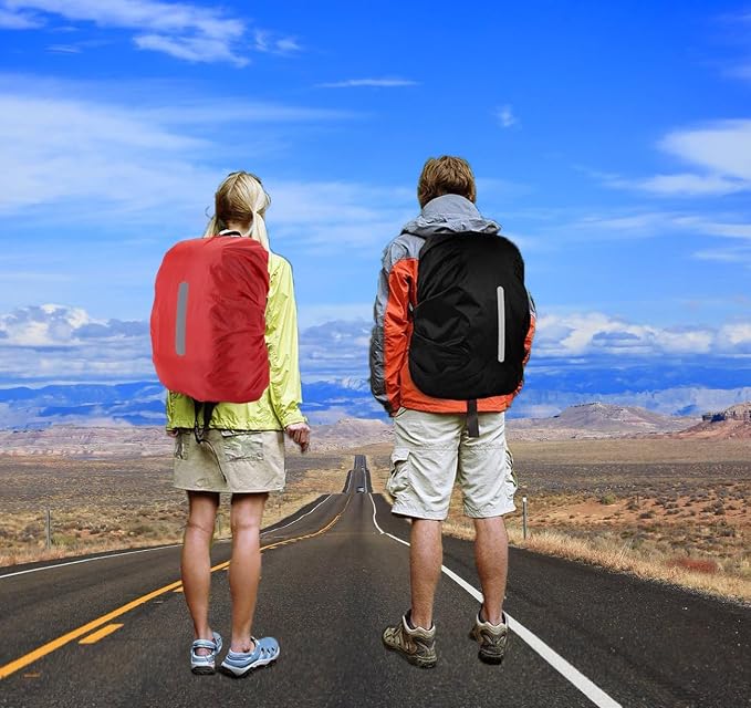 2 Pack Waterproof Rain Cover for Backpack,Backpack Rain Cover with Reflective Strip,Rucksack Rain Cover for Bicycling/Hiking/Anti-Dust/Anti-Theft/Camping/Traveling/Outdoor Activities