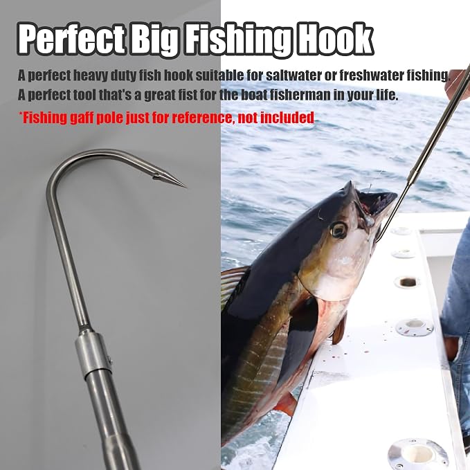 Dutiplus Telescopic Fish Gaff with 1~5 Teeth Assorted harpoons Barbed, Sea and Ice Fishing Spear Gig for Hunting Fish Frog Mole