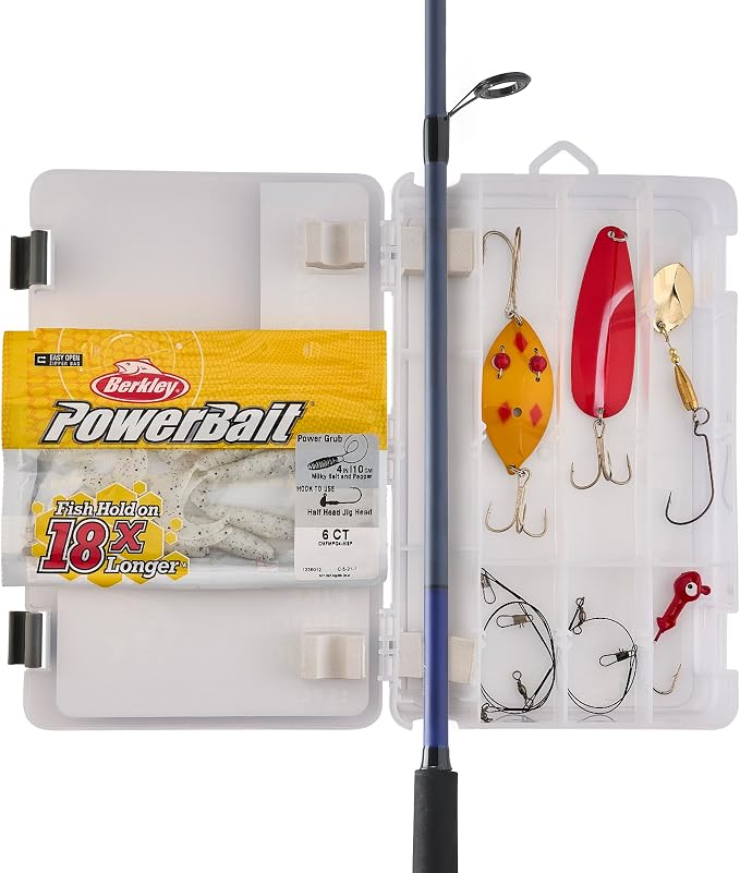 Shakespeare Catch More Fish Spinning Reel and Fishing Rod Combo with Kit