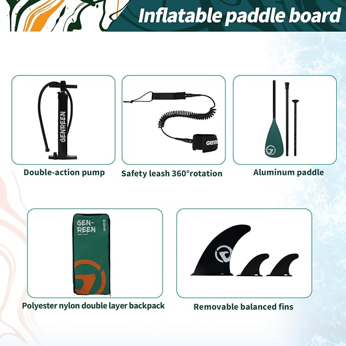 Paddle Board Stand up Paddle Board (Extra Large 11'*33/34") Newly Improved 2 Side Layers 450LBS Quality Inspection×5 (All-Season for JP customers) paddleboards Fishing Family Pet Friendly
