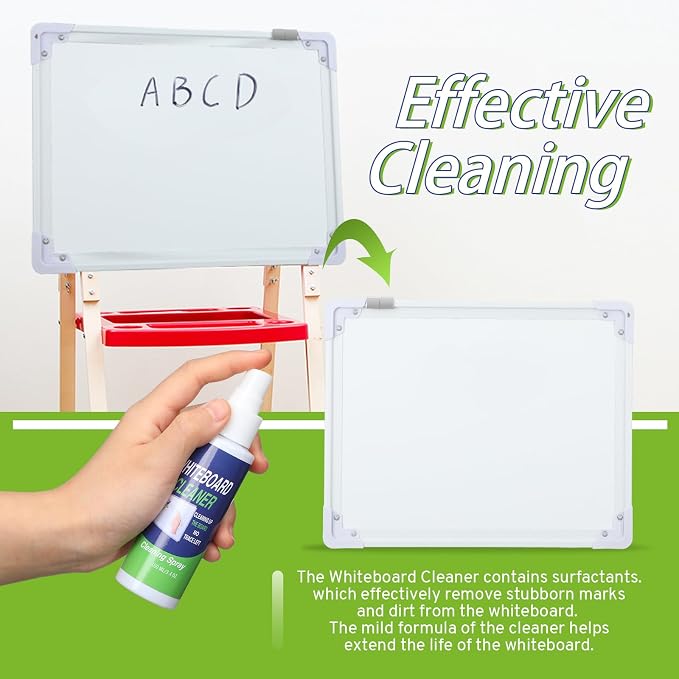 Fuyoooo 6 Pack Whiteboard Cleaner 3.4 Fl oz White Board Cleaning Spray Dry Erase Board Cleaner with Microfiber Shag Whiteboard Eraser Removes Stubborn Marks from Chalkboard(Colorful)