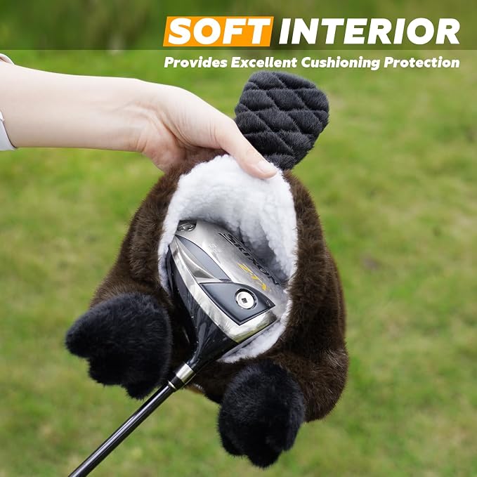 Craftsman Golf Driver Headcover Horse Sloth Funny Animal Golf Head Cover Novelty for Wood Driver Fairway Hybrid Golf Club for Men Women Kids Golfer Gift